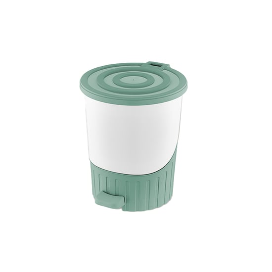 Dünya-01070-867 ( Yeşil ) Pastel- ( Lüx ) ( 14lt ) ( Pedallı ) Çöp Kovası Plastik ( 315x285x335mm )