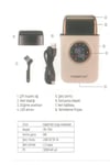 Powertec Tr-750 Göstergeli Type C Günlük Sakal Tıraş Makinesi 7500 Rpm Kahverengi