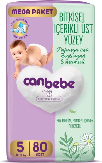 Canbebe 5 Numara Junior 80'li Bebek Bezi
