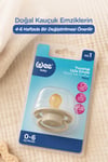 Wee Baby Pure Yuvarlak Uçlu Kauçuk Emzik0-6 Ay Krem