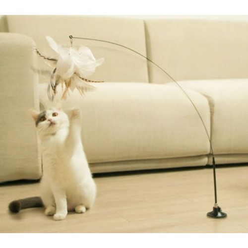 DİYARI FIRSAT Vantuzlu Tüylü Zilli Kedi Oyun Oltası