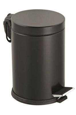 Lalezar Lzr-811-s ( 3lt ) ( Siyah ) Pedallı Metal Çöp Kovası