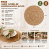 İnura Global Mir-1538 ( Hasır ) ( 35cm ) ( Yuvarlak ) Amerikan Servis Altı & Supla Altlık