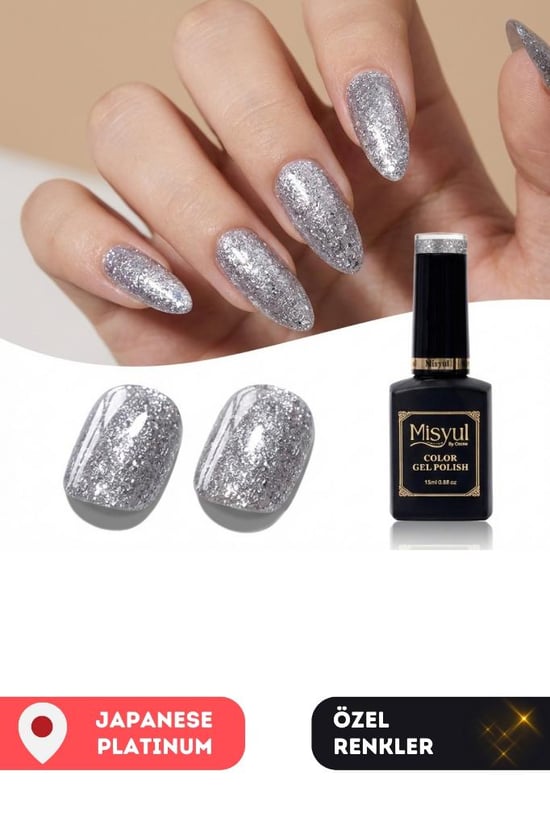 Misyul Uv Led Kalıcı Oje Nail Art 15 Ml Japanese Platinum J03