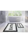 Bath Petek Desenli Dot Taban 2'li Banyo Paspas Takımı