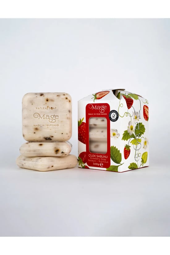 Mage Doğal Çİlek Sabunu 150gr - 3x50 Gr