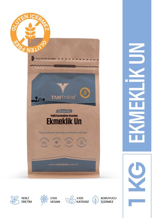 Tam Tarım Glutensiz Ekmeklik Un (%100 Karabuğday Unu)	1 KG