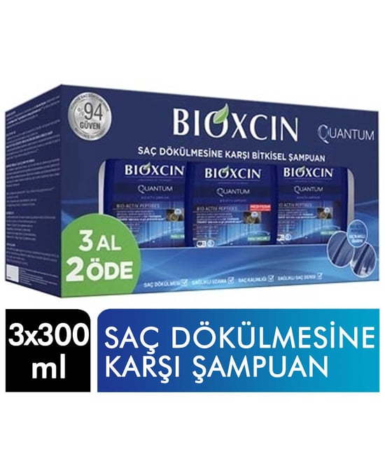 Bioxcin Quantum Şampuan Yağlı Saçlar İçin 3x300 Ml