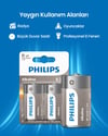 Philips Alkalin D Boy Büyük Boy Pil Lr20a2b/10