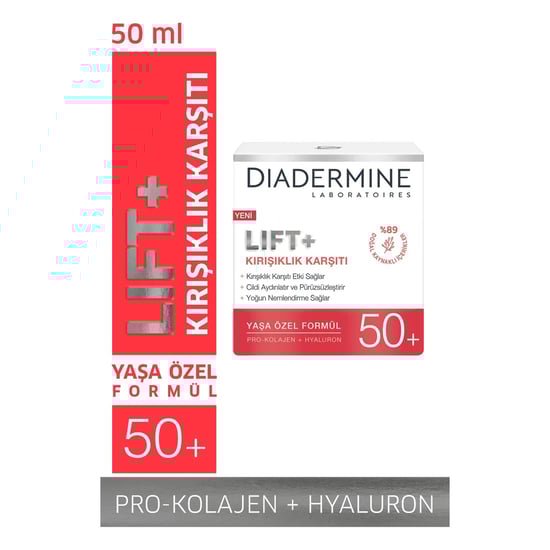 Diadermine Lift+ Kırışıklık Karşıtı 50+ Yaş Yüz Kremi 50ml