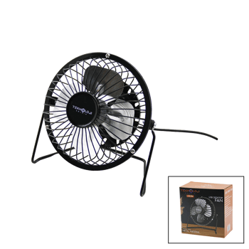 Teknoloji-7242.588 (usb & Mini Fan) (metal Kasa & Ayak=360°) Masa Üstü Vantilatör (4-metal Pervane) (13.5x11x15cm)(5v-2.5w)