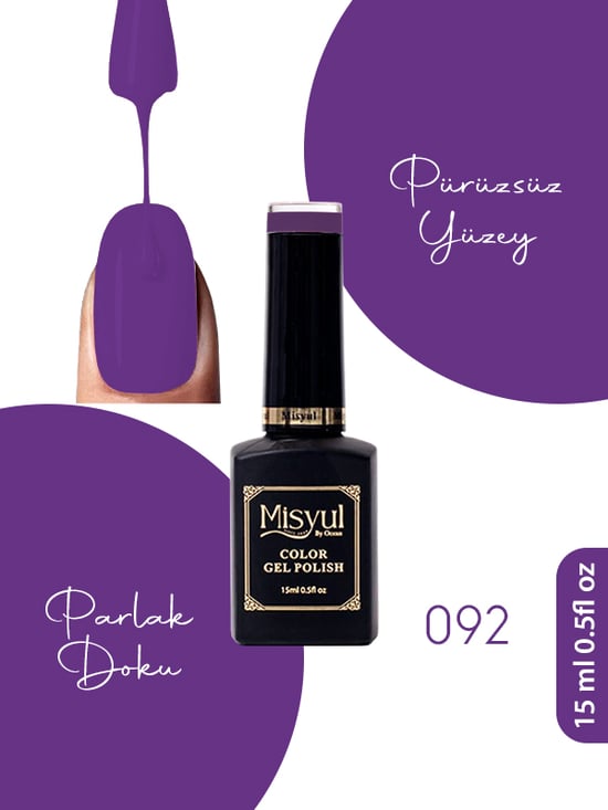 Misyul Uv Led Kalıcı Oje Nail Art 15 Ml 092