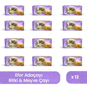 Efor Adaçayı Bitki Çayı 1,3 Gr X 20 Süzen Poşet - 12'li Koli
