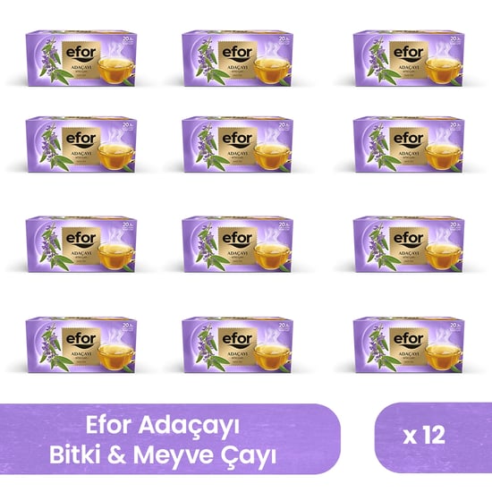Efor Adaçayı Bitki Çayı 1,3 Gr X 20 Süzen Poşet - 12'li Koli
