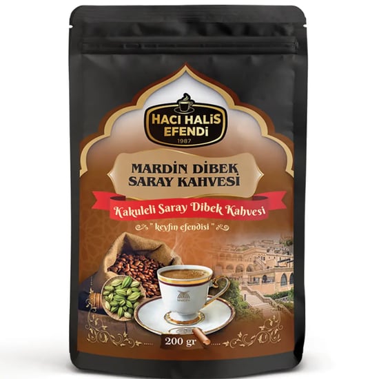 Hacı Halis Efendi Mardin Dibek Saray Kahvesi 200 Gr 7 Karışımlı Yumuşak İçimli Doypack