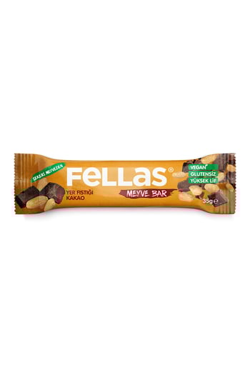 Fellas Meyve Bar - Yer Fıstığı ve Kakaolu 35g x 12 Adet