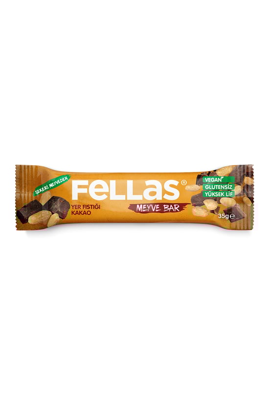 Fellas Meyve Bar - Yer Fıstığı ve Kakaolu 35g x 12 Adet