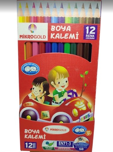 Mikrogold 12 Renk Kuruboya Kalemi