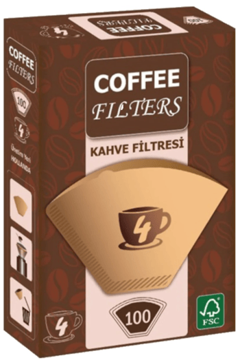 Coffee Fılters Brown No:4 100 Lü Kahve Filtre Kağıdı