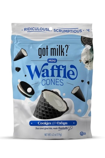 Got Milk Mini Waffle Cones Cookies & Cream 119gr