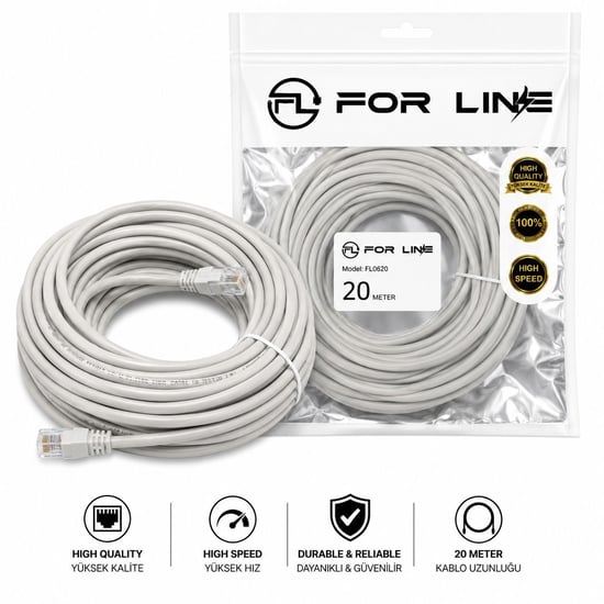 For Line 20m Cat6 Patch Kablo