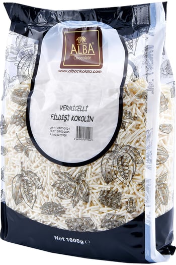 Alba Beyaz Vermicelli Çikolata 1 Kg
