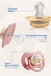 Wee Baby Duo Simetrik Uçlu Emzik 0-6 Ay No:1 (pembe -sarı)