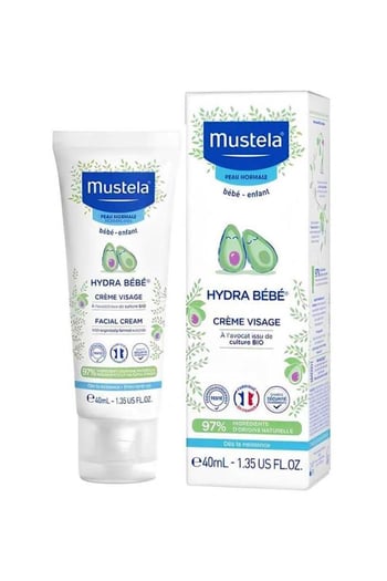 Mustela Hydra Bebe Organik Avokadolu Bebek Yüz Kremi 40 Ml