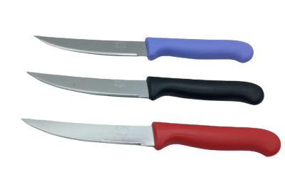 Tujo Knives-2280 ( Tekli ) ( Büyük ) ( Tırtırlı ) Sebze & Ekmek Bıçak ( Renkli Plsatik Saplı )