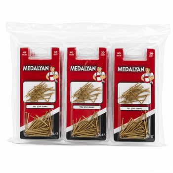 Medalyan Dl-17 ( 10x30 ) ( 30pcs ) Sarı Tp Çelik Tel Çivi
