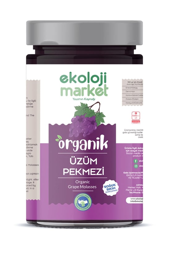 Organik Cold Press Üzüm Pekmezi 640 Gr.