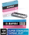 Rapira Çift Kenarlı Jilet 100'lü Paket
