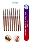 Misyul Tırnak Desen Fırçası 9'lu Kahverengi Mıs-2393