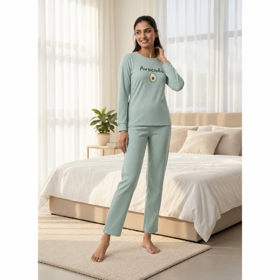 Muka 800-112 Bayan Raporlu İnterlok Pijama Takım