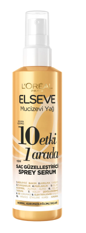 Elseve Mucizevi Yağ 10 Etki 1 Arada Saç Güzelleştirici Sprey Serum 150ml