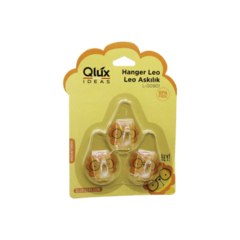 Qlux L-00901 ( 3pcs ) Leo Askı ( Şeffaf Askı ) ( Yapışkanlı Montaj )