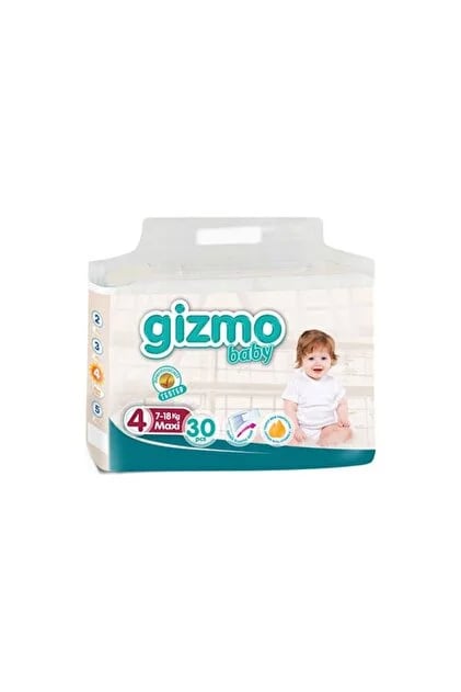 Gizmo Çocuk Bezi 4 No (7 Kg - 18 Kg) 30 Adet