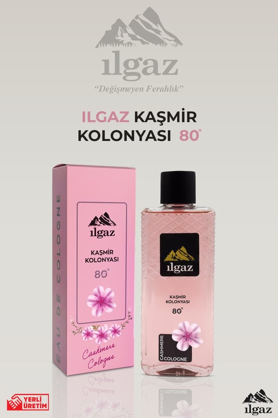 İlgaz Kaşmir Kolonyası – 400 Ml | 80 Derece, Zarif & Çiçeksi Ferahlık | Elegance Series