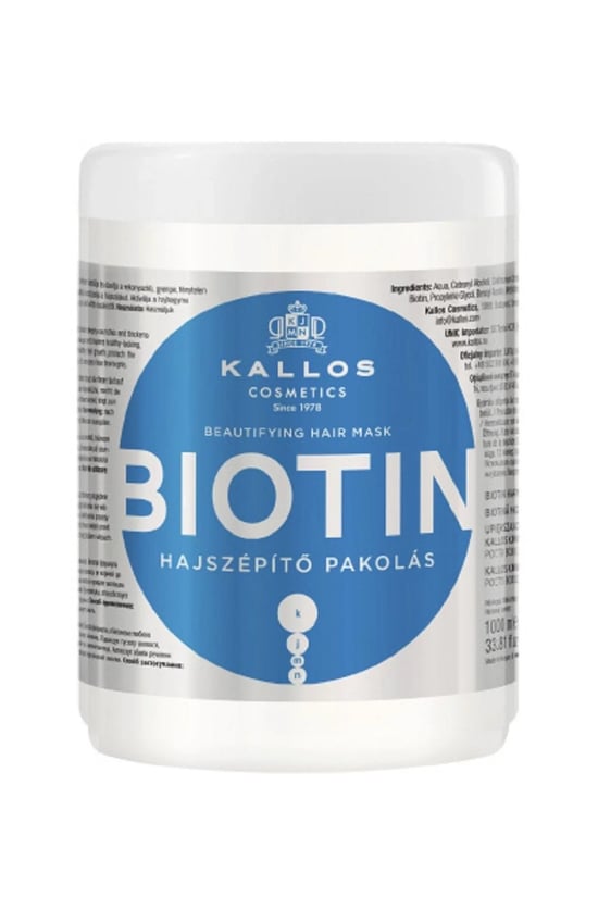 Kallos Cosmetics Biotin İçeren 1000 Ml Besleyici ve Koruyucu Saç Bakım Maskesi