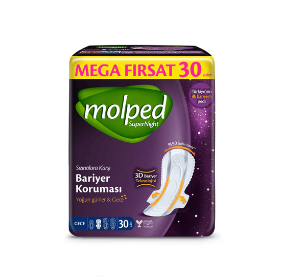 Molped Supernight Mega Gece 30'lu