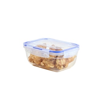 Dünya Dp-30113-102 ( 1400ml & Dikdörtgen ) ( Şeffaf & Beyaz ) Saklama Kabı ( Contalı & Sızdırmaz )