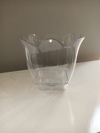 Hak 3 No Lale Orkide Saksı-Şeffaf Saksı