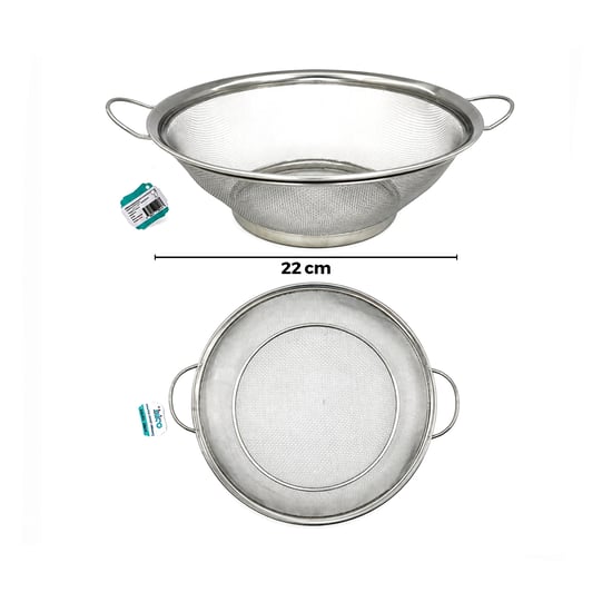 İ22-415 ( 22cm ) ( Metal Kulplu ) Tel Sepet Süzgeç