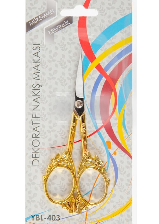 Nakış Makası Dekoratif Altın Kelebek Ybl-403 Model 22