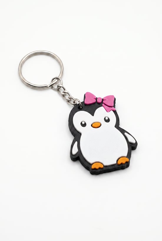 Penguen Figürlü Açacaklı Anahtarlık