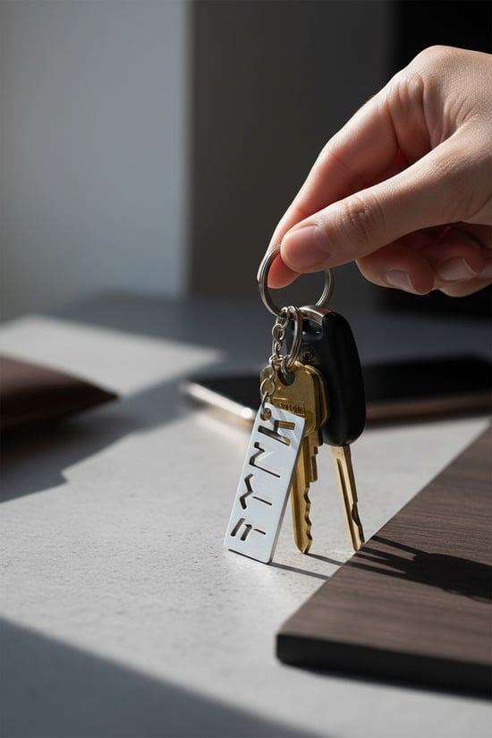 Göktürkçe Türk Yazısı Figürlü Anahtarlık