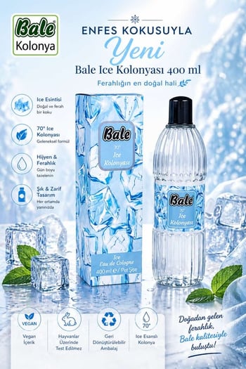 Bale İce Kolonyası Kutulu Pet Şişe 400 Ml.