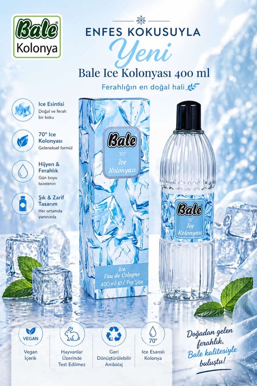 Bale İce Kolonyası Kutulu Pet Şişe 400 Ml.