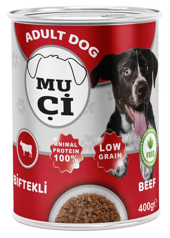 Muçi Konserve Köpek Maması Biftekli 400 Gr