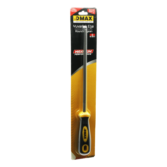 Dmax Dmx-4159 ( 8" ) ( Yuvarlak ) Metal Törpüsü ( Metal Eğe ) ( Plastik Saplı )